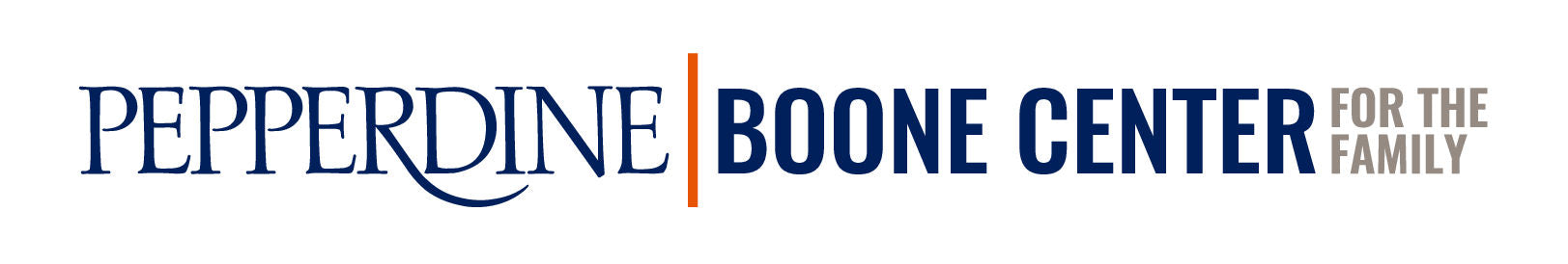 Pepperdine, Boone Center for the Family logo.