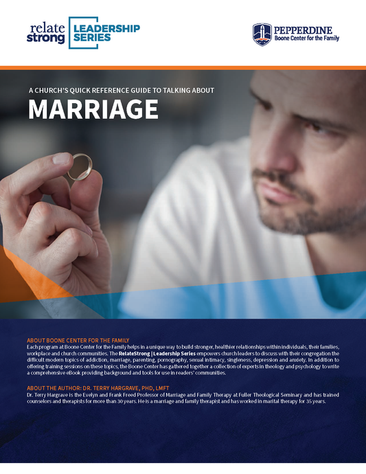 QUICK REFERENCE GUIDE - Talking about Marriage