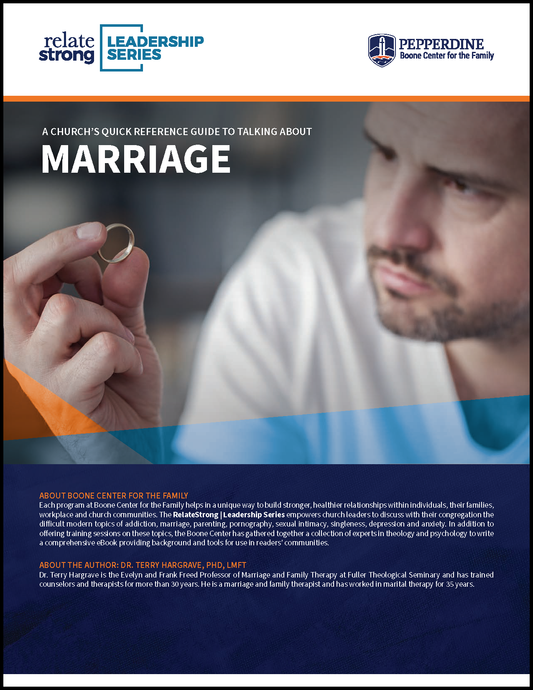 QUICK REFERENCE GUIDE - Talking about Marriage