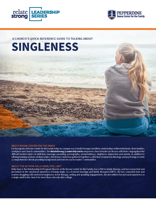 QUICK REFERENCE GUIDE - Talking about Singleness